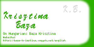 krisztina baza business card